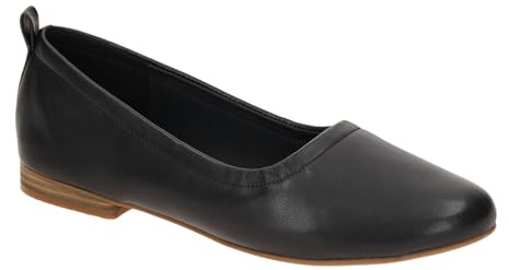 Clarks - Fawna Soft, Zapatos Tipo Ballet De Las Mujeres, Black Leather,