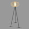 BRILONER – Stehlampe für das Wohnzimmer, Leselampe, Wohnzimmer, Wohnzimmerlampe, Stehlampe Holz, Boho, Schlafzimmer Deko, Stehleuchte, E27 Fassung, Schwarz-Holz