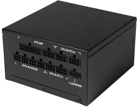 CWT CSZ1000V5 1000W Fully Modular Low-Noise ATX3.0 Power Supply (PCIe 5.0 Ready, Dual EPS12V Connectors, Japanese 105°C-Rated Capacitors, 80 Plus Gold Efficiency) | Black