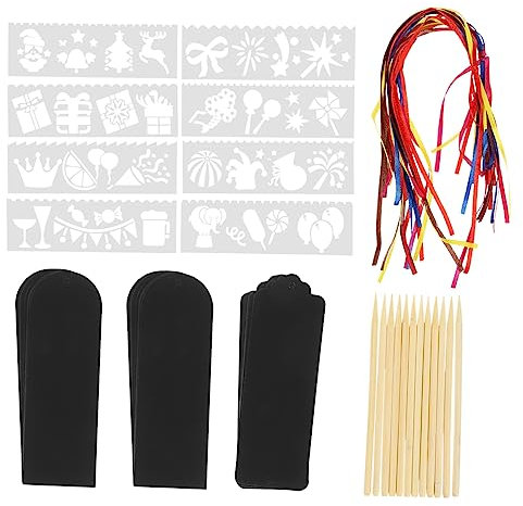 SAFIGLE 1 Set Kinderdekorationen Lesezeichen Etikett Geschenk Kratzpapier Zeichenpapier Kratzmalpapier Vorlage Papier Handschrift Kratz Graffiti Blanko Basteln Dekorieren Schüler