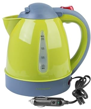 Carmotion Bouilloire de Voyage 1L, 12V, 150W avec Plaque de Cuisson Plate