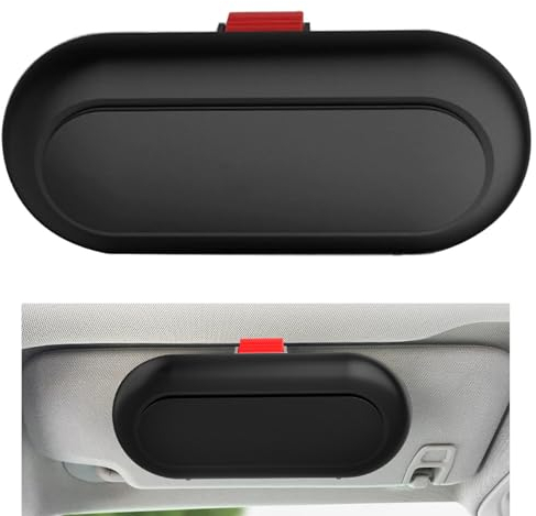 XZLBUJLV Auto Sonnenbrillenhalter Brillenetuis für BMW X1 E84 X1 F48 X2 M35i F39 X2 F39 X3 E83 X3 F25 2000-2023, Multifunktionale Sonnenbrille Brillenbox Sonnenblende Brillenhalter Aufbewahrungsbox