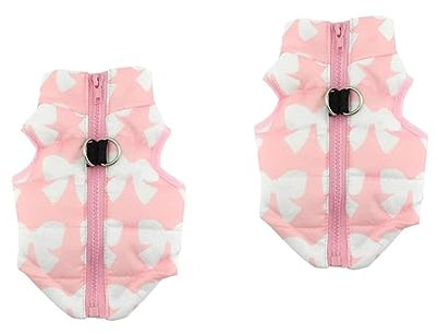 WOONEKY 2stücke Pet Dog Winter Vest Für Kleine Hunde Wasserdichter Warmer Herbst Und Wintermantel Atmungsaktives Material Für Und Sportliche Aktivitäten s