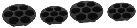 Amosfun 2 Sätze Kuchenform Mit 7 Löchern Muffinblech Seifenformen Schokoladenform Pralinenförmchen Heißluftfritteuse Silikonbackform Multi-loch-herstellungsform Kieselgel Black 2 Stück * 2
