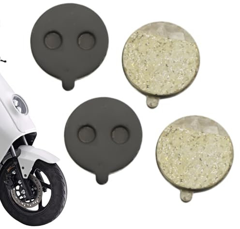 4 Stück Bremsbeläge Fahrrad Bremsscheibenbeläge für Elektroroller,Runde Bremsklötze Fahrrad Scheibenbremse Geräuschlose und Effiziente Bremsleistung,Bremsen Zubehör für Roller Elektrische Fahrrad