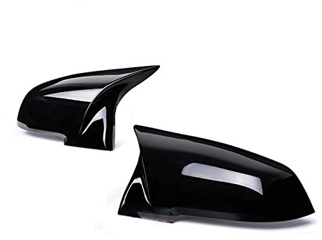 Rückspiegelkappe Carbon Black Für Serie 1 2 3 4 XM 220i 328i 420i F20 F21 F22 F23 F30 F32 F33 F36 X1 2 Stück Rückspiegel-Abdeckkappe Spiegelkappen(Bright Black)