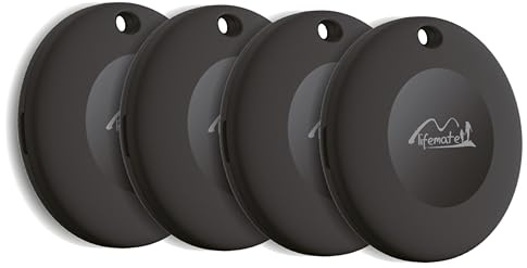 Lifemate Life Tag 4-Pack – Traceur Bluetooth Compatible Apple iOS “Localiser”, Traceur GPS sans Abonnement, Alternative Airtag, Étanche IP67, Batterie Longue Durée, pour Clés, Portefeuille, Bagage