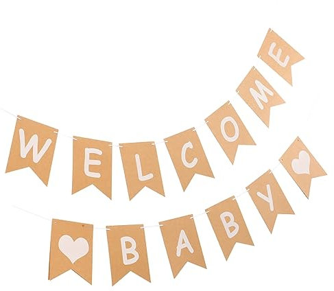 QUMIIRITY 2sätze Willkommensbanner Für Shower Deko Hängende Party Dekoration Welcome Bunting Für Geburtstagsfeiern Und Fotohintergründe