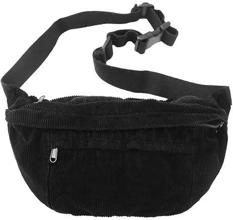 Micmores Marsupio Donna Grande alla Moda - Borsa a Tracolla Regolabile con Tasca Petto, Ideale per Viaggi, Escursionismo, Arrampicata e Sport (Nero Scuro)