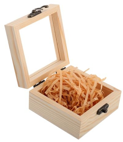 COLLBATH Kleine Holzbox Im Retro-stil Unbehandeltes Holz Für Diy-projekte Aufbewahrungsbox Mit Deckel Für Schmuck Und Andenken Vintage-geschenkbox Für Geburtstag Und Valentinstag