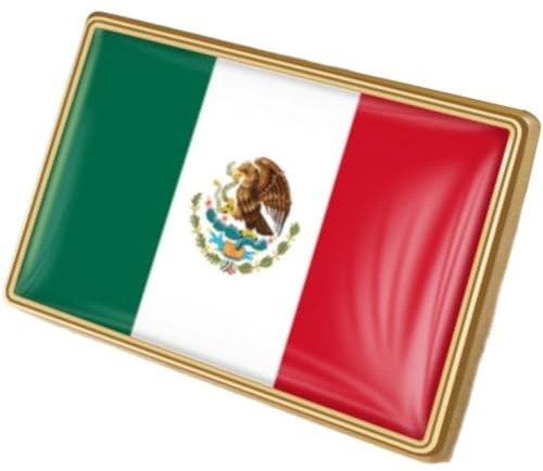 HiyyFloy Pin's en Métal avec Drapeau du Mexique, Épinglettes Patriotiques Mexicaines MX, Souvenir pour Chapeau, Cadeaux De