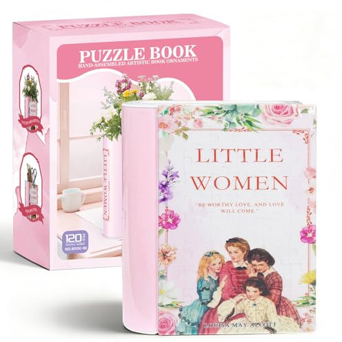 KRYSTHIA 3D-Puzzle-Vase für Erwachsene, 3D-Puzzle-Buch-Vase für Blumen, 120-teiliges 3D-Puzzle-Pflanzgefäß für Kinder im Alter von 8-13 Jahren, einzigartige Vasen für Buchdekoration