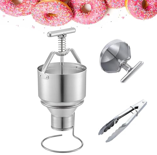 Dosatore per ciambelle da 3 litri, dosatore manuale per ciambelle con supporto, macchina per impasto per ciambelle commerciale con 6 spessori regolabili, per una formatura e un'erogazione