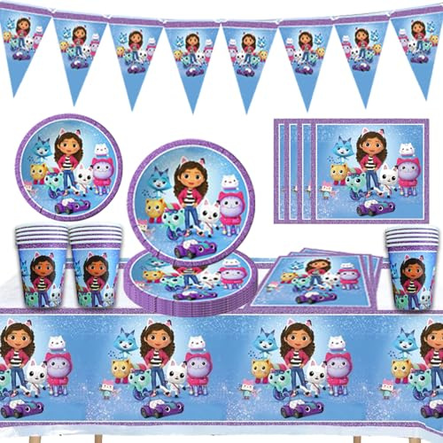 GAIBI THEM BIRTHDAY - Set di decorazioni per feste di compleanno con stoviglie 5-M2