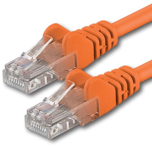 1aTTack.de 1m - orange - 1 Stück - CAT.6 CAT6 Ethernet-LAN-Netzwerk-Kabel 1000 Mbit/s Patchkabel