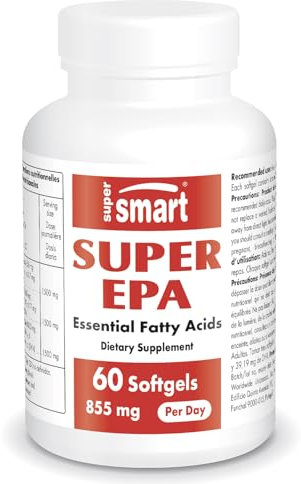 Super EPA - Essentielle Fettsäuren - Omega-3: EPA und DHA - Trägt zur Gesundheit des Herz-Kreislauf-Systems bei - Hilft bei der Senkung des Blutdrucks - GVO-frei - SuperSmart