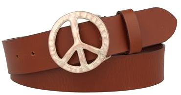 Damen Gürtel Peace, Gr. 105 cm, Braun (cognac-rame 4)