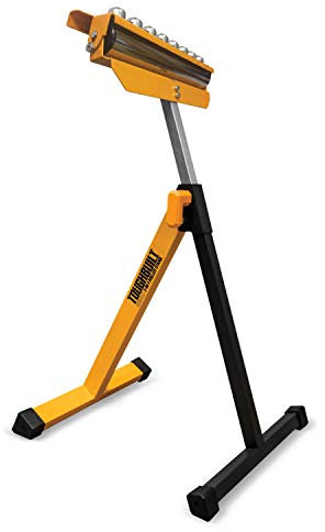 ToughBuilt TB-S210 3-in-1 Roller Stand/Support Stand - Adjustable Miter Saw Extension, Folds Flat for Easy Storage, Custom Feet, Stable Secure, Durable Strong Heavy Duty Roller, Miter Saw