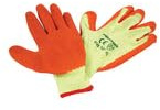 Neilsen CT3841-12 Pairs Crinkle Latex Work Gloves Orange Size 9 Large Breathable Palm Grip