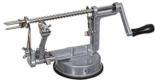 Heczy Apple Peeler - Adjustable Apple Peeler and Corer, Spiralizing function Apple Peeler Corer Slicer, Suitable for Vegetables, Easy to use, With Instruction Manual and Sturdy Suction Base