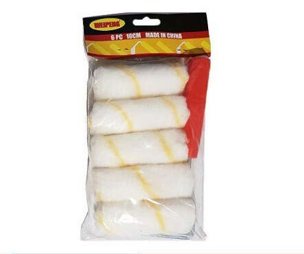 BeCreative - Piccoli rulli per pittura fai da te, confezione da 6, 5 rulli + 1 supporto