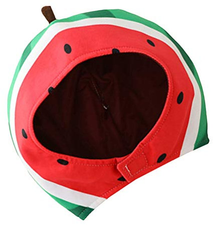 PRETYZOOM Funny Watermelon Cute Hat Funny Photo Props Costume Stuffed Plush Hat Novelty Party Cap Fruit Headwear Photo Prop for Luau Hawaiian Fiesta Party Supplies