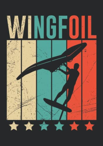 Notizbuch A5 dotted, gepunktet, punktiert mit Softcover Design: Wingsurf Wingfoil Wing Surfer Wing Foiler: 120 dotted (Punktgitter) DIN A5 Seiten