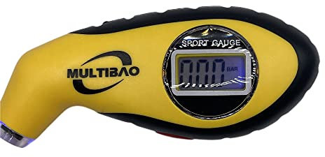 Multibao Tire Pressure Guage, LCD Digital Air PSI Meter Tester Tyre Gauge for Auto Car Bike Truck