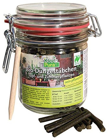 GRÜNERDÜNGEN Klee Pura, Düngestäbchen im Glas, 200g (12 x 200g)