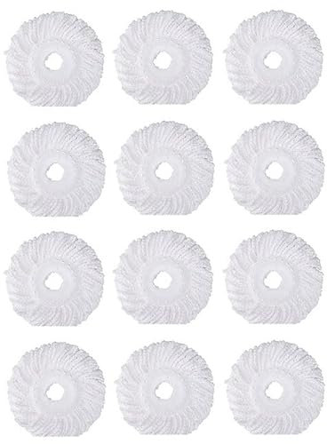 Accessori 12 pezzi testina di ricambio per Mop a 360 °, ricarica testa in microfibra di dimensioni Standard in microfibra di forma rotonda per uragano Mopnado (Color : Lavanda)
