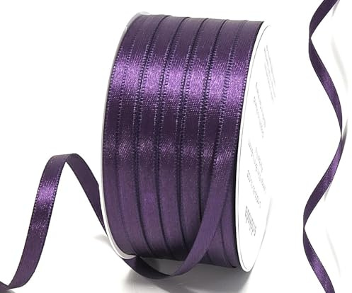 s.dekoda Satinband 50m x 6mm Lila Schleifenband Dekoband Satin