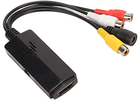 Septpenta RAC Zu HD Multimedia Schnittstellenkonverter, Stromversorgung Über Externes USB Kabel, HD 1080P 4K und 3D Ausgang, HD Multimedia Schnittstellenkonverter für TV, PC, Notebook