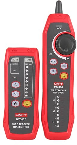 UNI-T Uni-trend Cable and network tester UT683KIT Lan Tester Network Wire Tracer Cable Tracker RJ45 RJ11 Telephone Line Finder Repairing Networking Tool(UT683KIT)