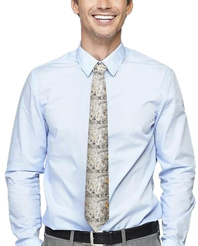 Oudrspo Personalisierte Krawatten für Herren, Musiknoten-Druck, Krawatten sind geeignet für Arbeit, Geburtstage, Hochzeiten, Partys usw