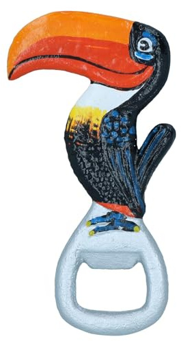 Abrebotellas de Tucán de Hierro Fundido, Abridor, Destapador de Cerveza, Regalo para Puerta de Garaje, Cobertizo, Cueva, Cocina, Bar