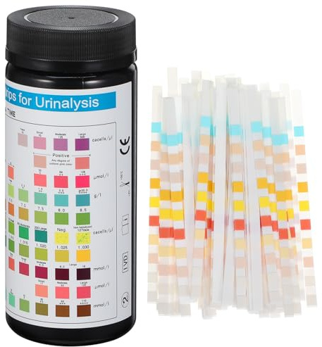 ORFOFE 100pcs Urine Test Strips Ph Ketone Medical Testing Paper for Home Use Rapid Color Change Accurate Multi-Parameter Dipsticks