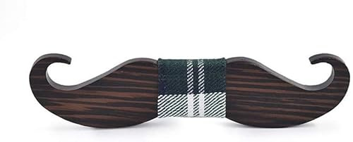 Codulu Papillon da uomo in legno con baffi papillon per smoking da uomo festa di nozze - B