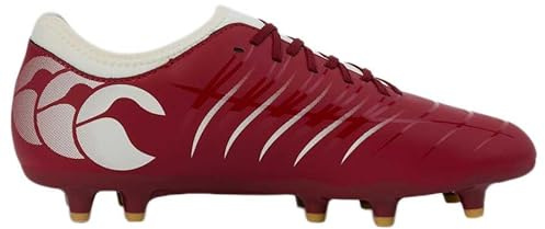 Canterbury Bottes de rugby unisexes CCC Phoenix 2.0 Team Firm Ground, Dahlia rouge., 50.5 EU