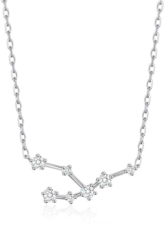 Philip Jones Collana con segno zodiacale del Toro e costellazione dello zodiaco con cristalli zircondia®