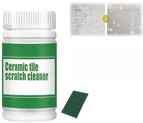 Poudre pour enlever les rayures de carrelage en métal, nettoyant de rayures de carrelage en céramique, dissolvant de rayures de verre, poudre pour enlever les rayures du carrelage, pâte nettoyante