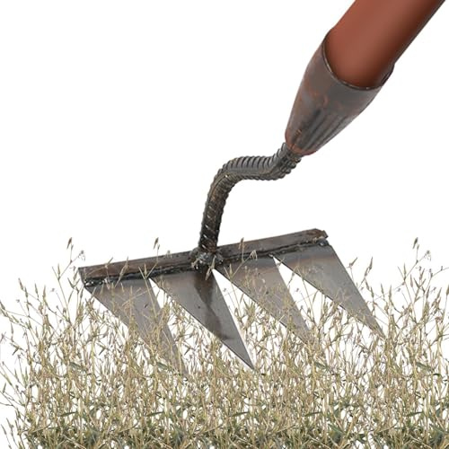 Garden Rake, Weeding Rake Tool Lawn Paver Grass Remover Landscaping Rake