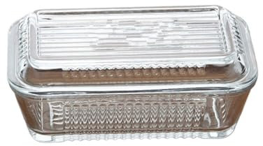 HLHLOP777 Mantequera Mantequera con Tapa de Vidrio Transparente, Recipiente Multiusos for la Cocina Mantequera