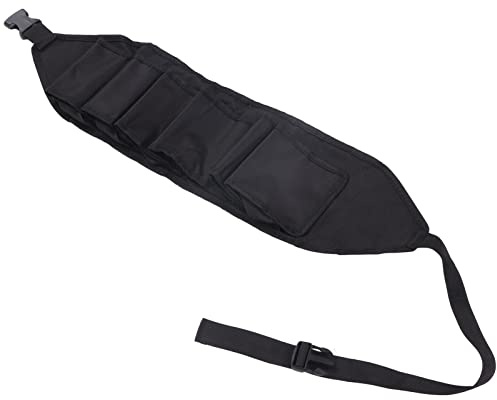 ANKROYU Biergürtel Getränkegürtel Getränkegürtel Einstellbarer Taillengurt hält 6 Dosen für das Campingfischen aus 600D Oxford Stoff schwarz 62x17,5 cm