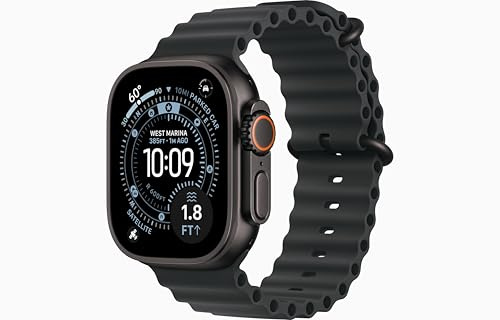 Apple Watch Ultra 3 [GPS + Cellular, 49mm] Caja de Titanio Negra con Correa Ocean Negra (Reacondicionado)