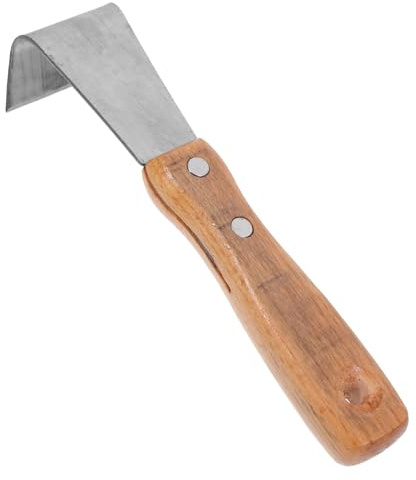 ibasenice Herramienta de Desbaste de Corteza Acero Inoxidable con Mango de Madera Ergonómico para Jardinería Pelar y Raspar Árboles Frutales Herramienta Manual Versátil para Huertos y