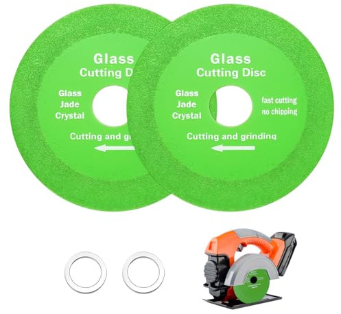 JRYXDS Disco Da Taglio Per Vetro, 125Mm Disco Diamantato Glass Cutting Disc Per Angle Grinder,Diametro Foro 22.23Mm, Diamantati Lama Per Smerigliatrice Angolare,Marmo,Vetro,Cristallo,Taglio