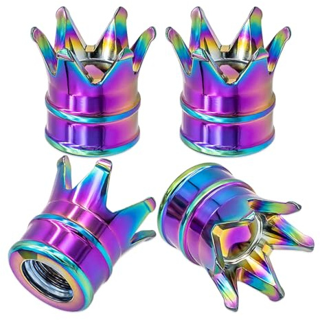 YIPFEN 4 PCS Tapones de Válvula de Aluminio, Universales para Coches, Bicicletas, Camiones, Motos, Accesorios para Vehículos