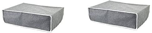 Akfldms 2X Cover Orizzontale Stile Semplice per Console di Gioco Proteggi Copertura Antipolvere per Giochi Accessori da Gioco,Grigio