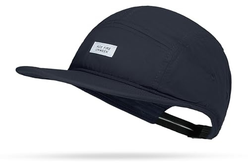 CLAPE Casquette Baseball à 5 Panneaux Unisexe Casquette Visière Plate | Déperlant,Léger,Réglable,Visière Souple,Protection Solaire,Flat Brim Cap pour Sport,Randonnée,Outdoor,Streetwear