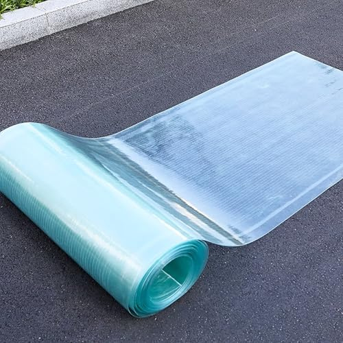 Roofing Panels,Shed Polycarbonate Flexible Glass Replacement, 1mm Clear Greenhouse Polycarbonate Roofing Sheets, Plastic Roof Sheets Panels for Pergola,(31x394inch)